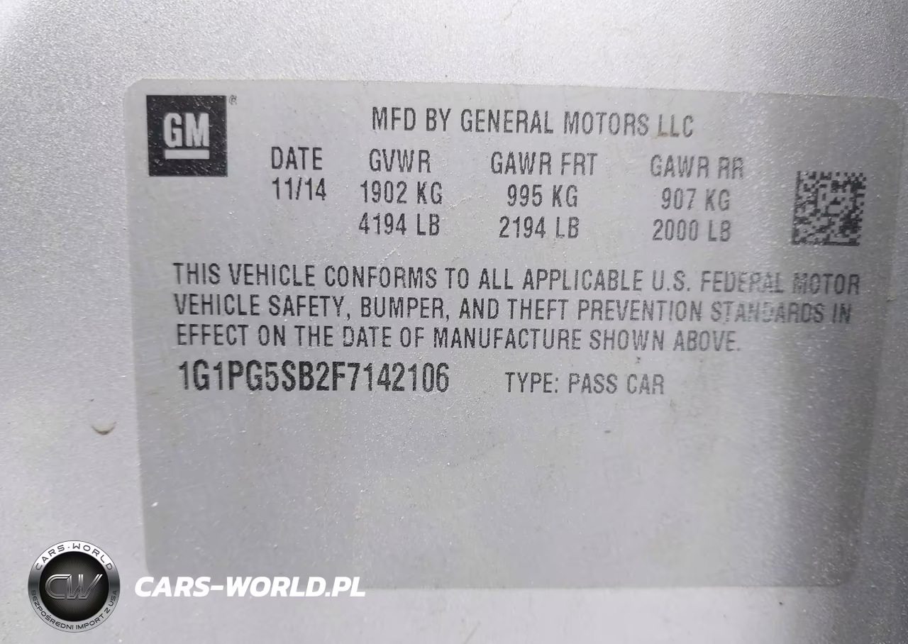 2015 Chevrolet Cruze Ltz VIN:1G1PG5SB2F7142106 - 9