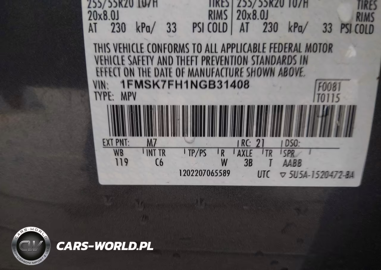 2022 Ford Explorer Limited VIN:1FMSK7FH1NGB31408 - 9