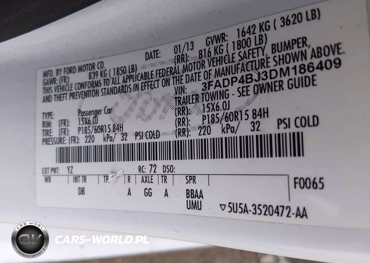 2013 Ford Fiesta Se VIN:3FADP4BJ3DM186409 - 9