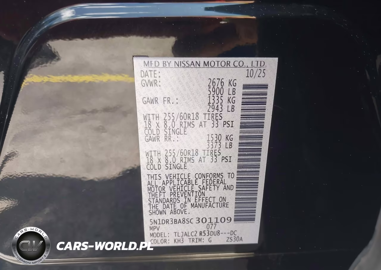 2025 Nissan Pathfinder Sv Fwd VIN:5N1DR3BA8SC301109 - 9
