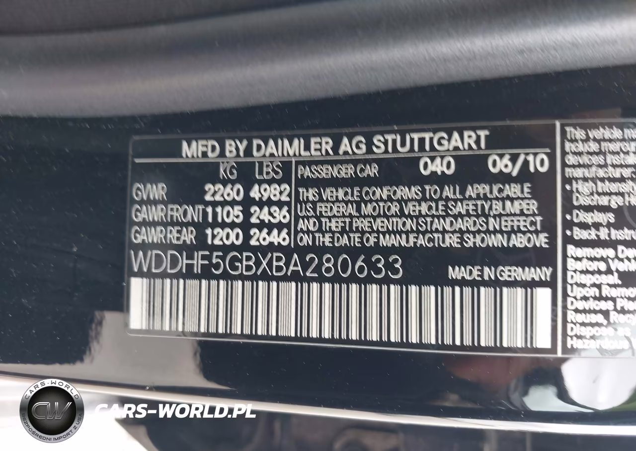 2011 Mercedes-Benz E 350 VIN:WDDHF5GBXBA280633 - 9