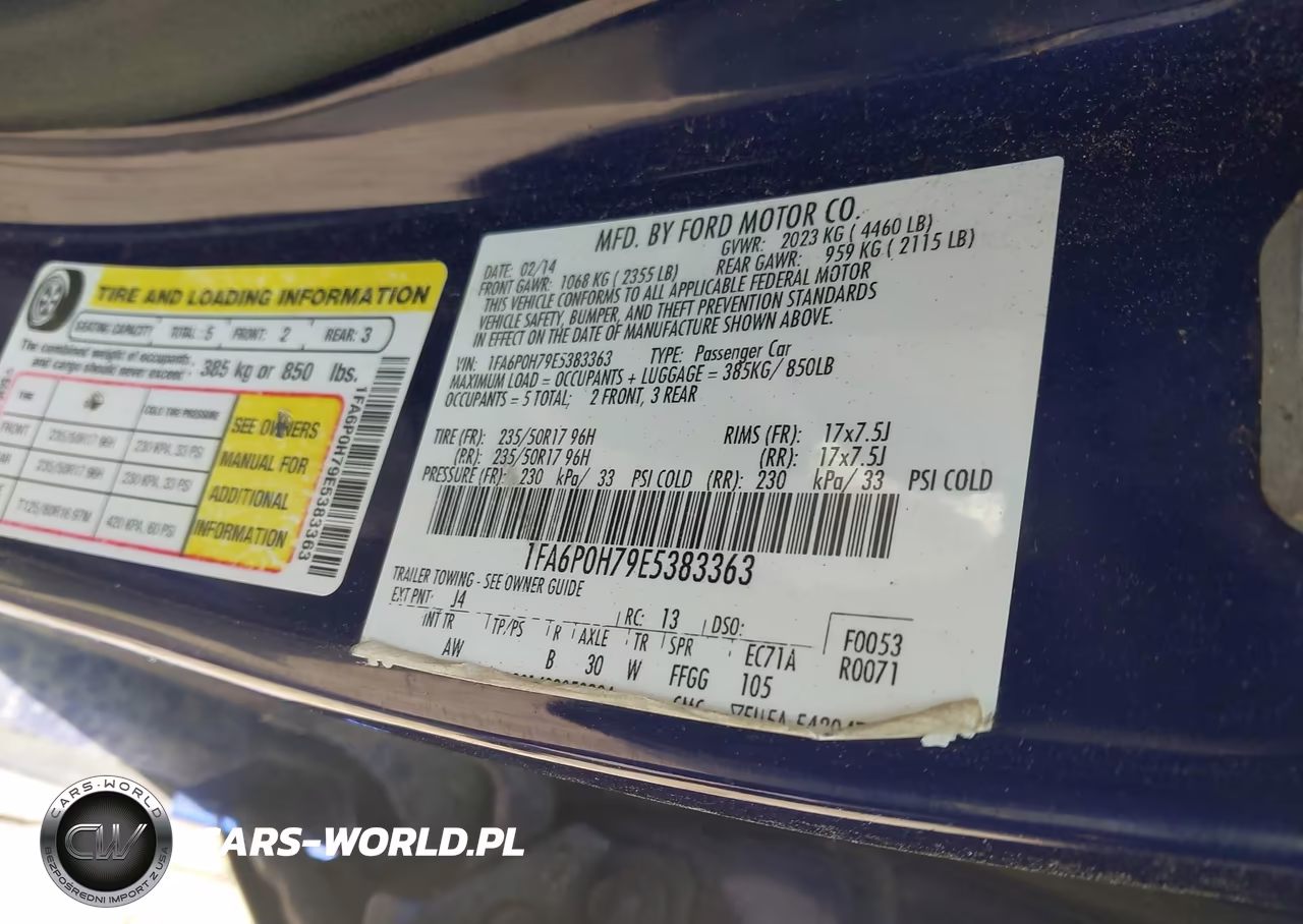 2014 Ford Fusion Se VIN:1FA6P0H79E5383363 - 9