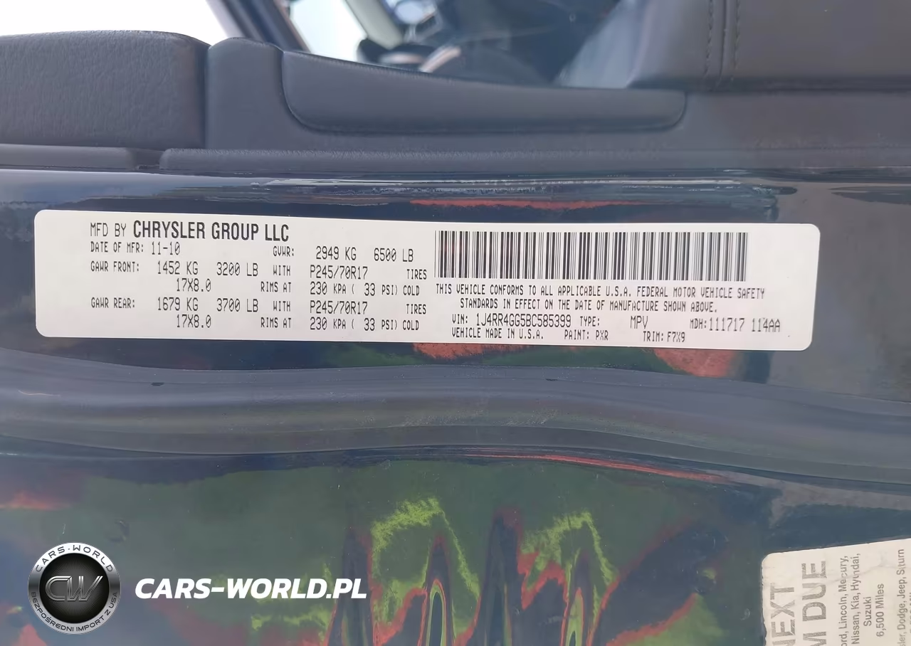 2011 Jeep Grand Cherokee Laredo VIN:1J4RR4GG5BC585399 - 9