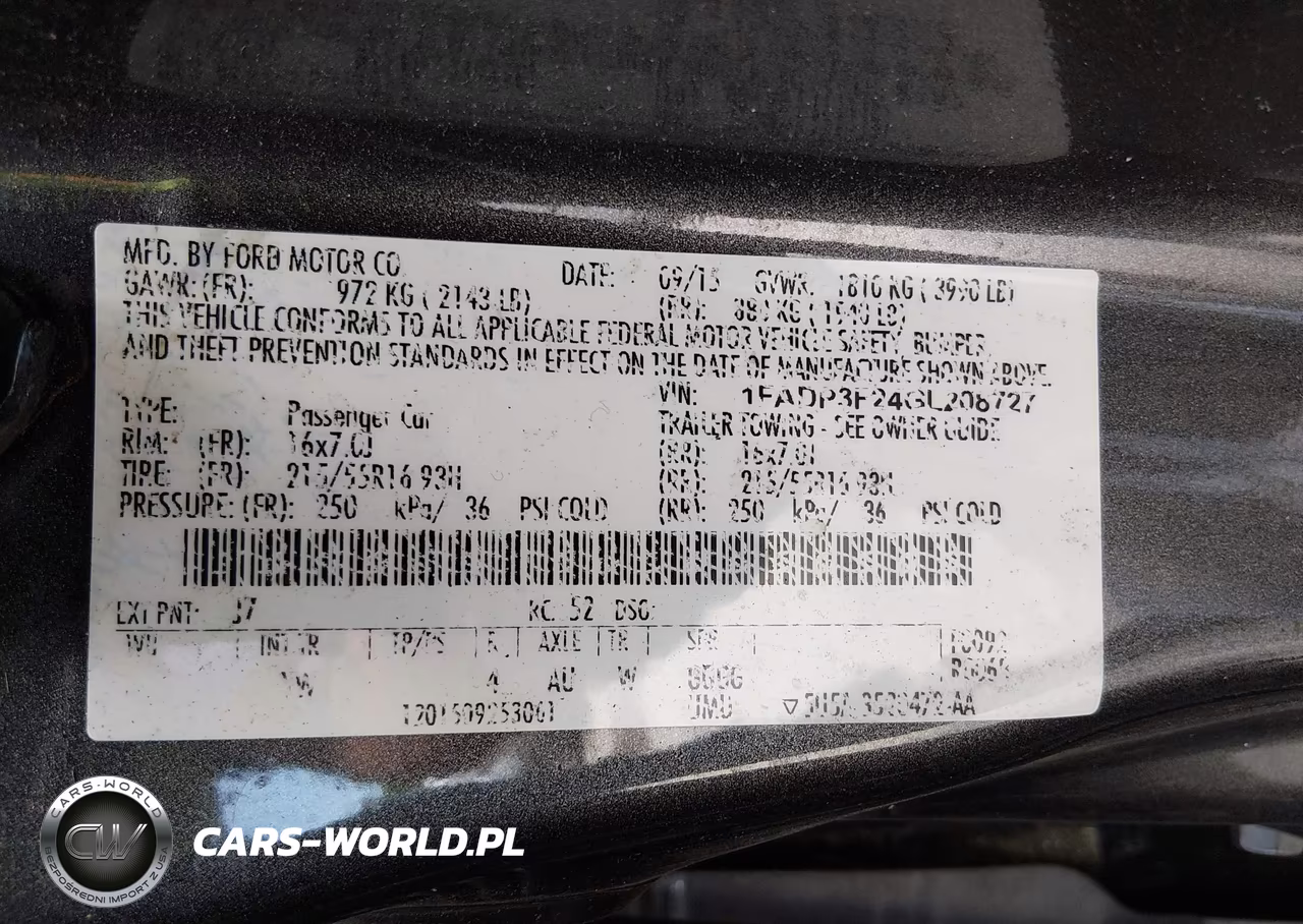 2016 Ford Focus Se VIN:1FADP3F24GL208727 - 9