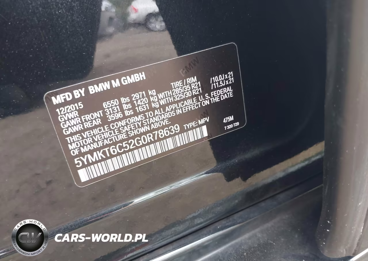 2016 BMW X5 M VIN:5YMKT6C52G0R78639 - 9