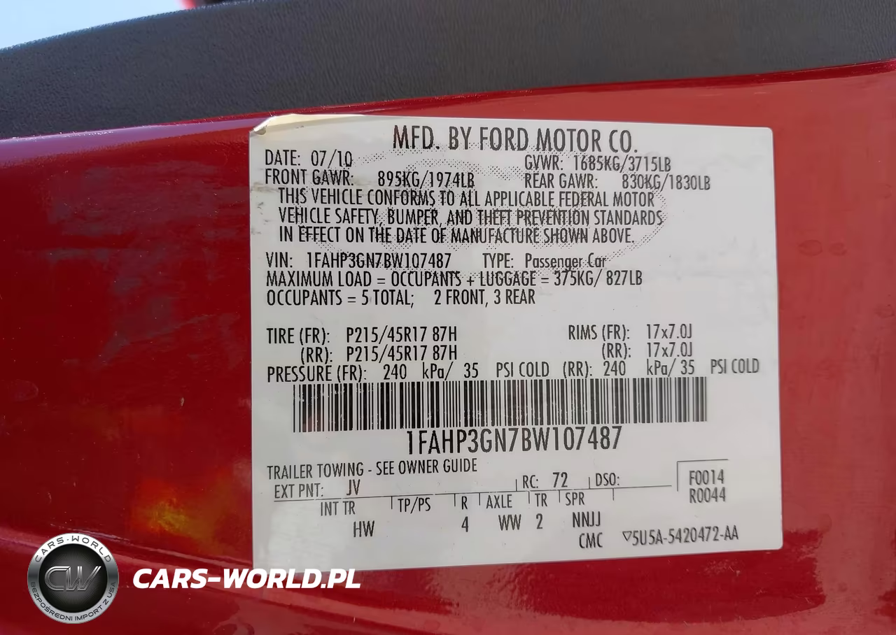 2011 Ford Focus Ses VIN:1FAHP3GN7BW107487 - 9