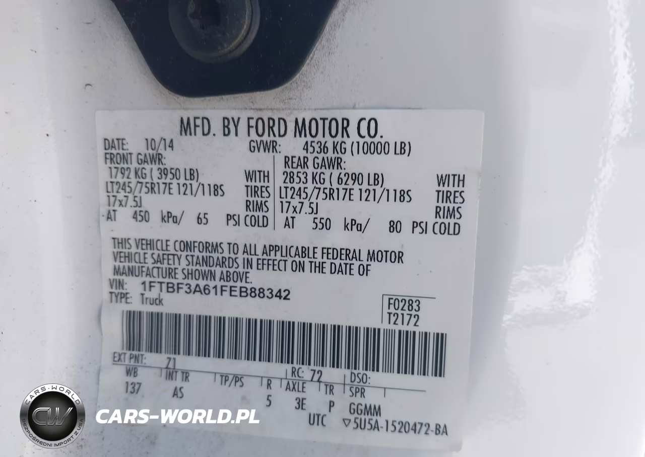 2015 Ford F-350 Xl VIN:1FTBF3A61FEB88342 - 9