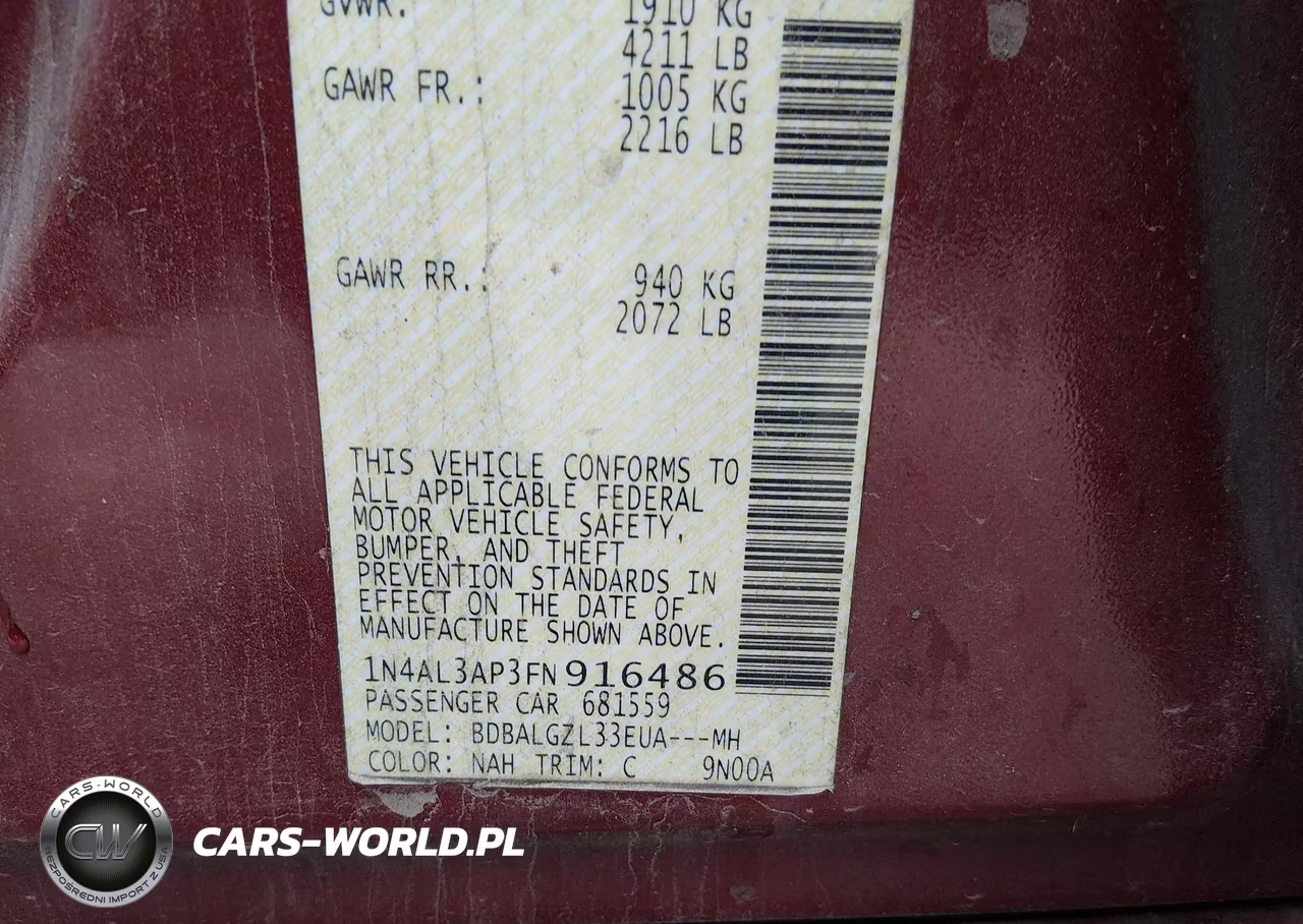 2015 Nissan Altima 2.5 S VIN:1N4AL3AP3FN916486 - 9