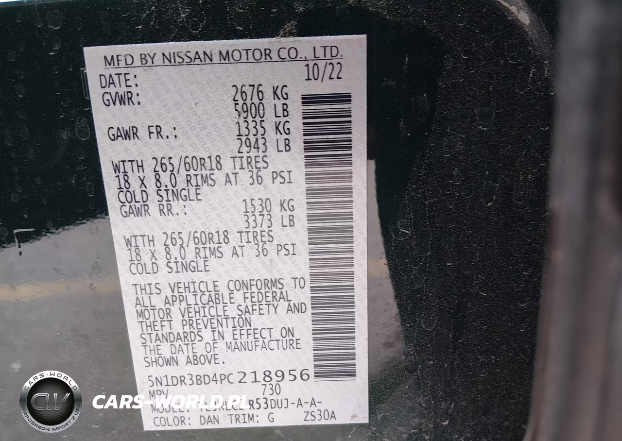 2023 Nissan Pathfinder Rock Creek 4Wd VIN:5N1DR3BD4PC218956 - 9