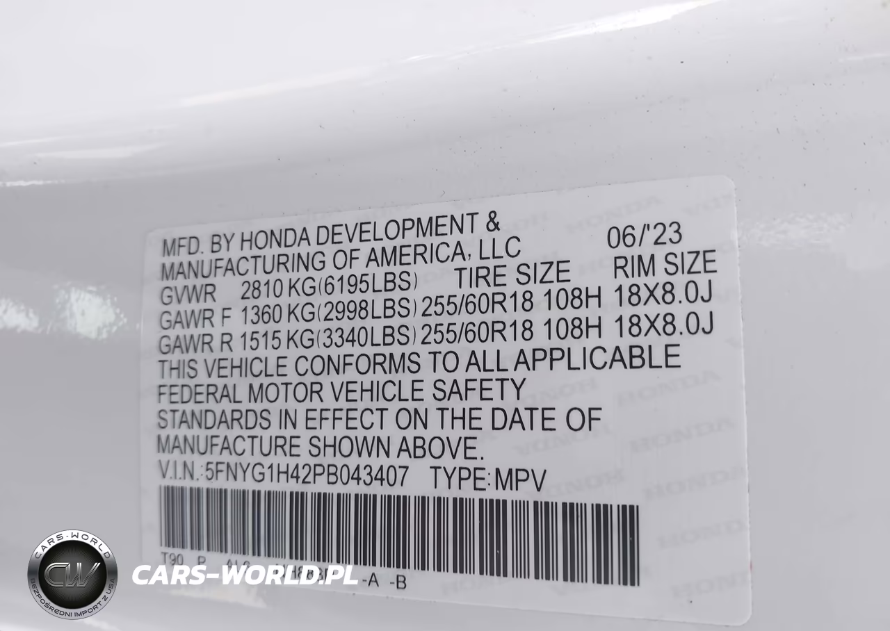 2023 Honda Pilot Awd Ex-L 8 Passenger VIN:5FNYG1H42PB043407 - 9