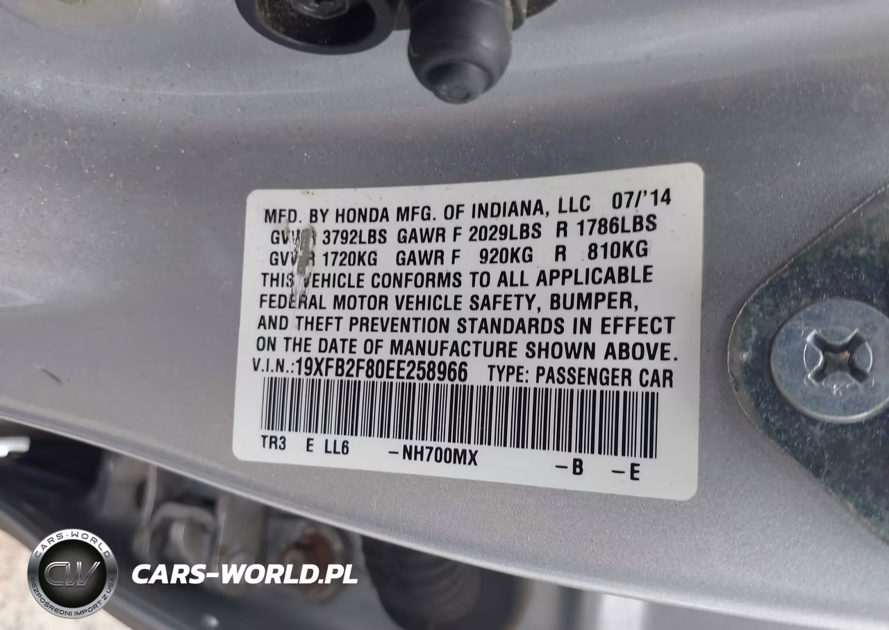 2014 Honda Civic Ex VIN:19XFB2F80EE258966 - 9