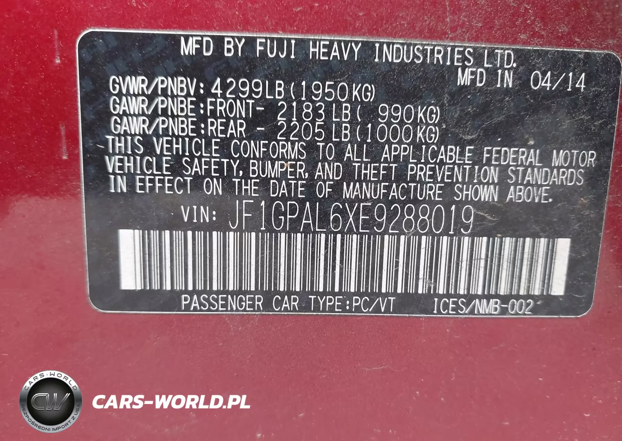 2014 Subaru Impreza 2.0I Sport Premium VIN:JF1GPAL6XE9288019 - 9
