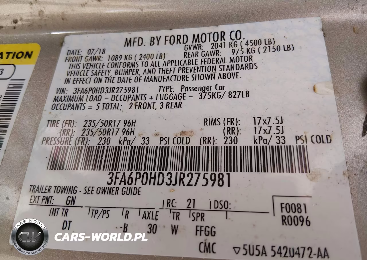 2018 Ford Fusion Se VIN:3FA6P0HD3JR275981 - 9