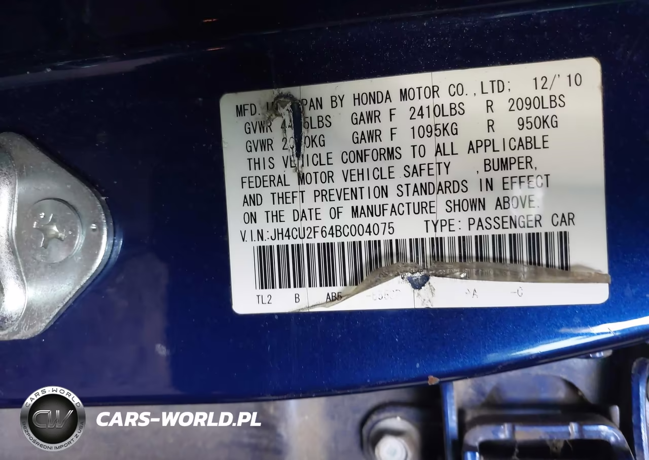 2011 Acura Tsx 2.4 VIN:JH4CU2F64BC004075 - 9