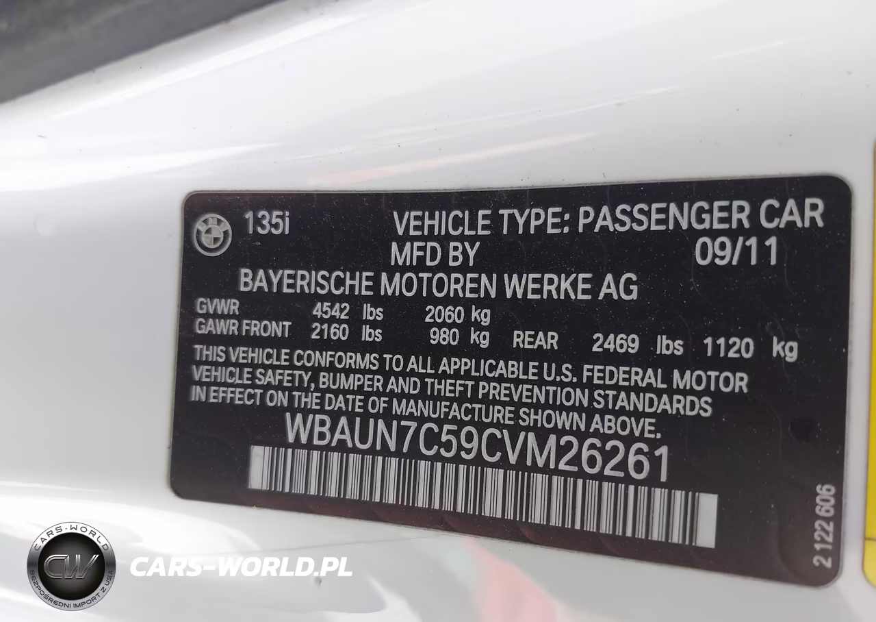 2012 BMW 135I VIN:WBAUN7C59CVM26261 - 9