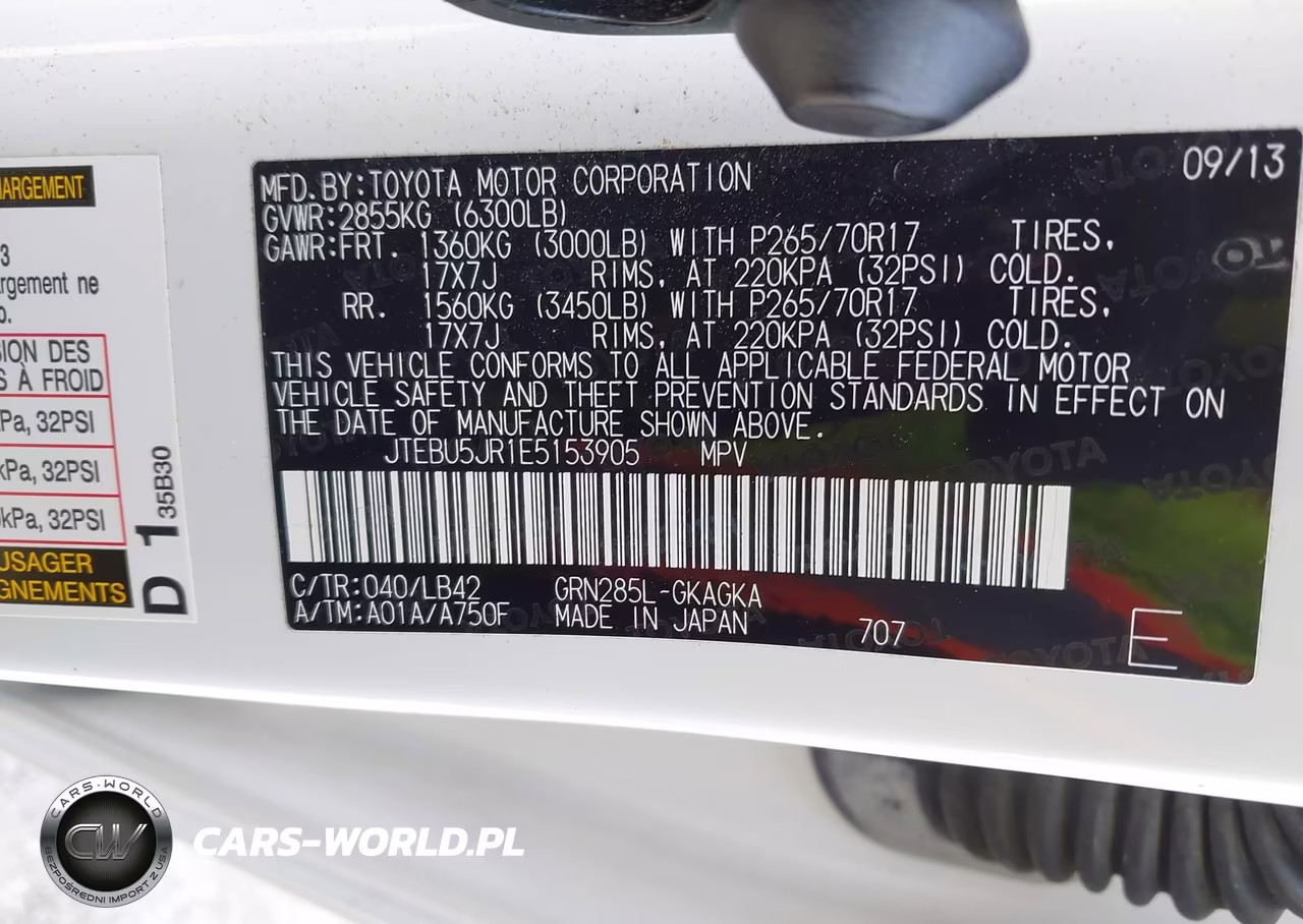 2014 Toyota 4Runner Sr5 Premium VIN:JTEBU5JR1E5153905 - 9