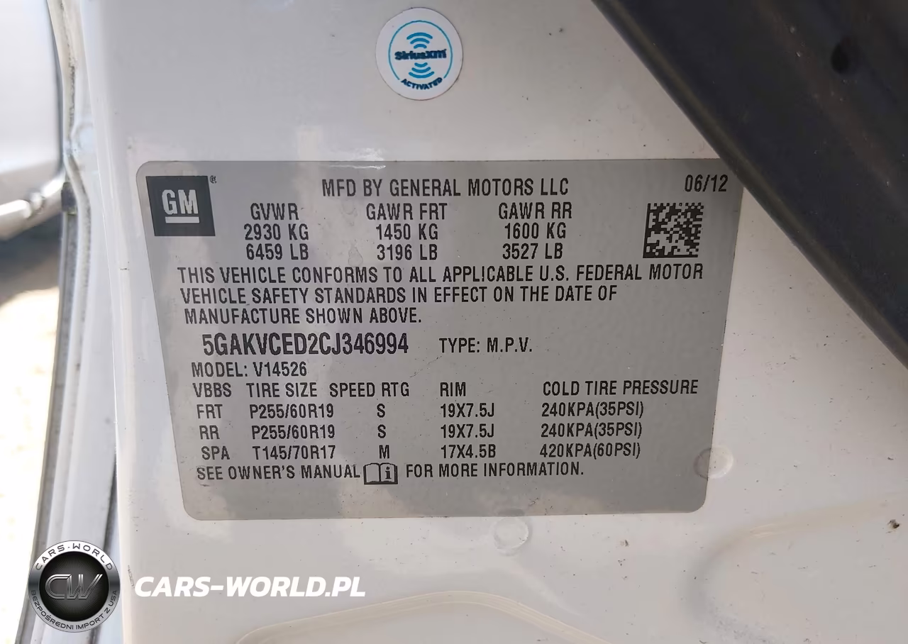 2012 Buick Enclave Leather VIN:5GAKVCED2CJ346994 - 9
