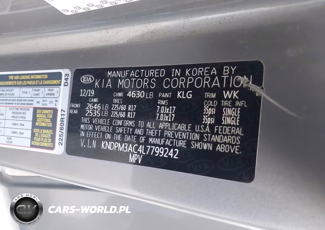 2020 Kia Sportage Lx VIN:KNDPM3AC4L7799242 - 9