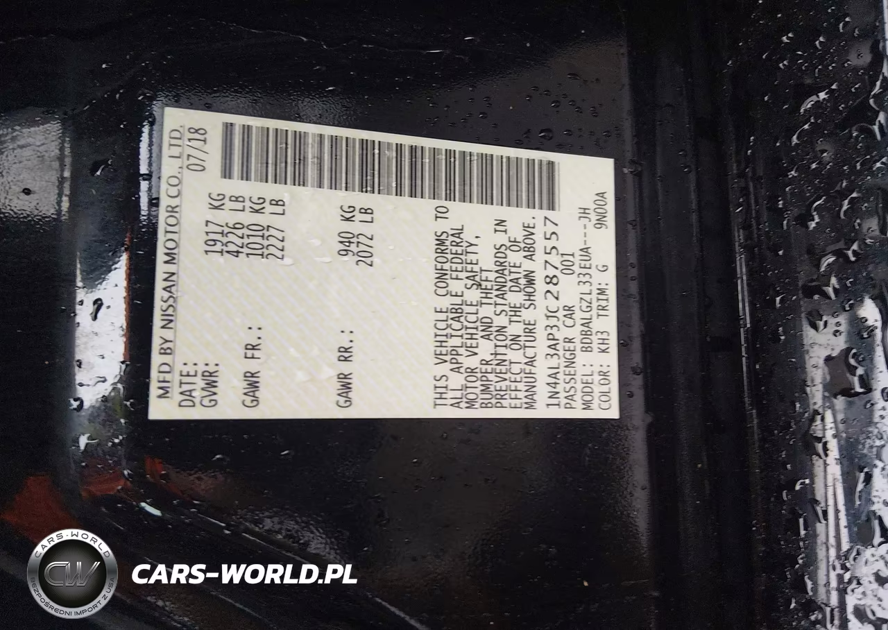 2018 Nissan Altima 2.5 S VIN:1N4AL3AP3JC287557 - 9