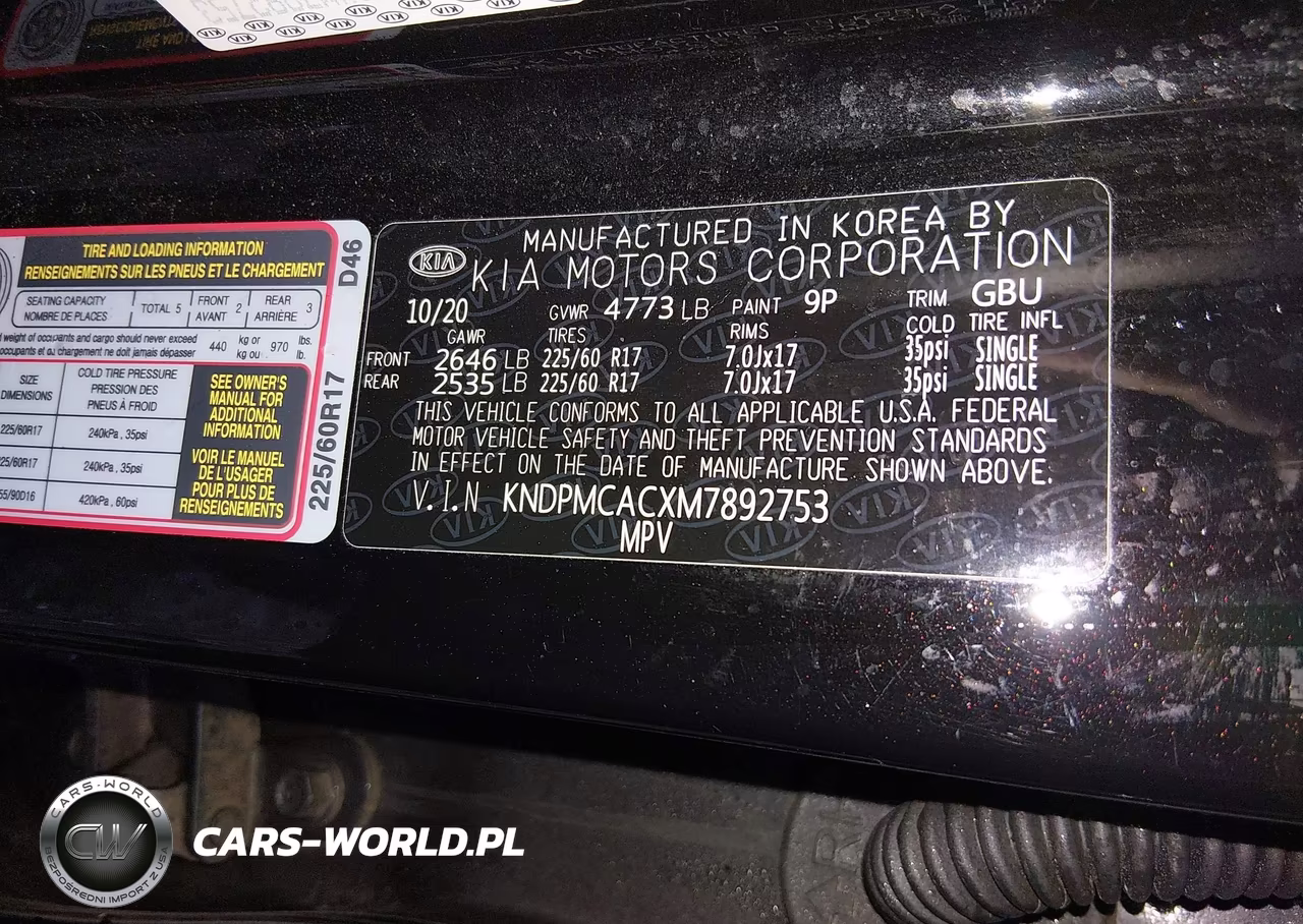 2021 Kia Sportage Lx VIN:KNDPMCACXM7892753 - 9