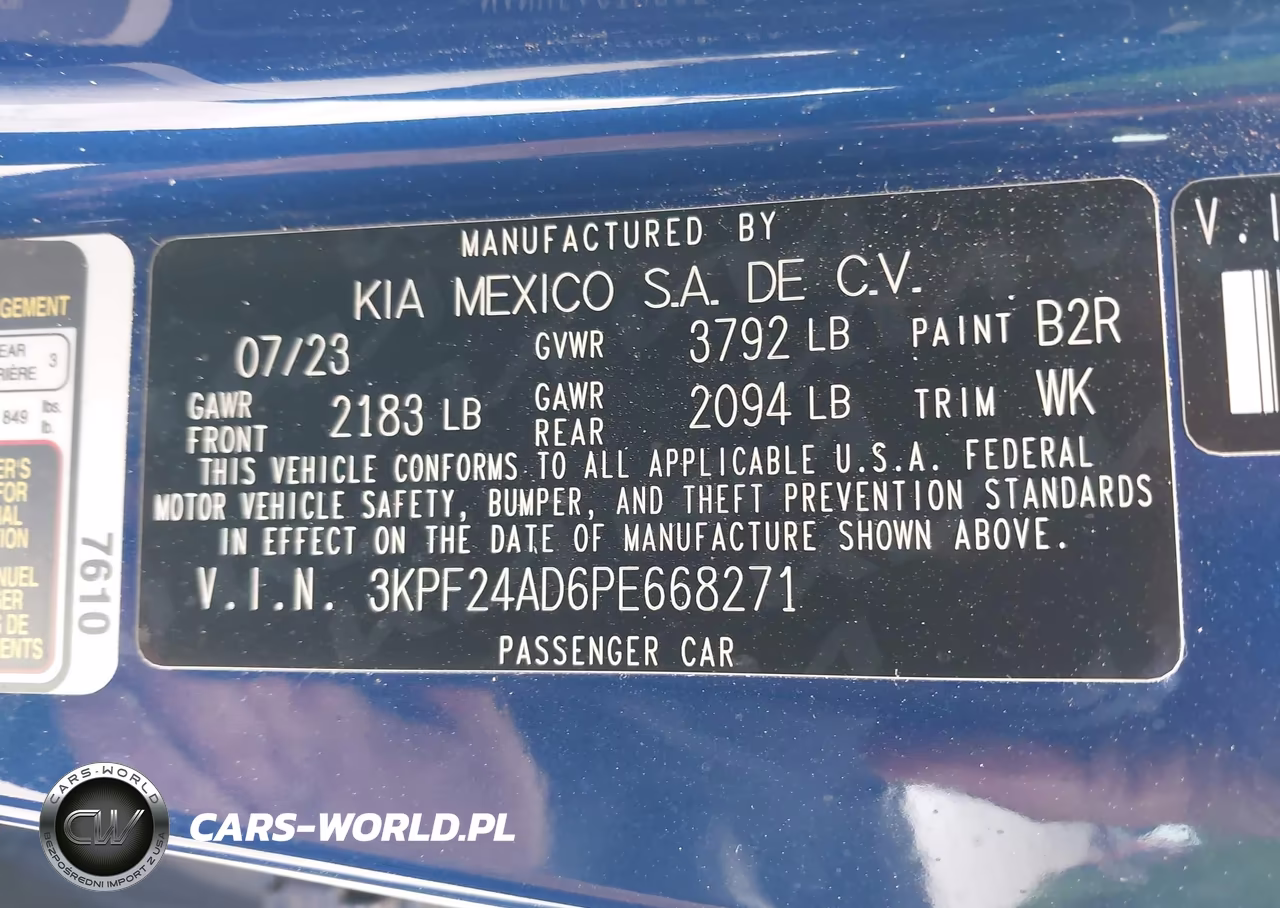 2023 Kia Forte Lxs VIN:3KPF24AD6PE668271 - 9