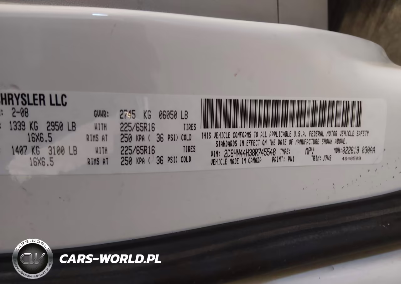 2008 Dodge Grand Caravan Se VIN:2D8HN44H38R745548 - 9