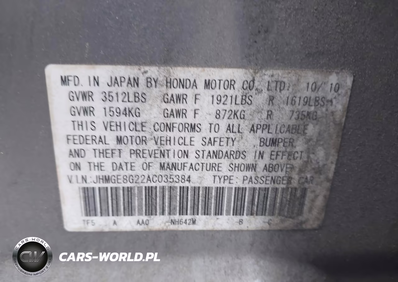2010 Honda Fit VIN:JHMGE8G22AC035384 - 9