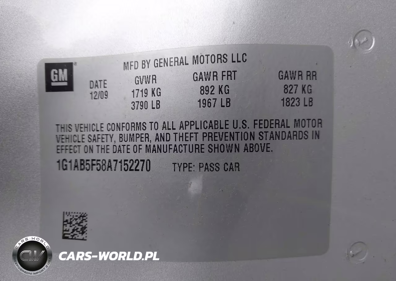 2010 Chevrolet Cobalt Ls VIN:1G1AB5F58A7152270 - 9