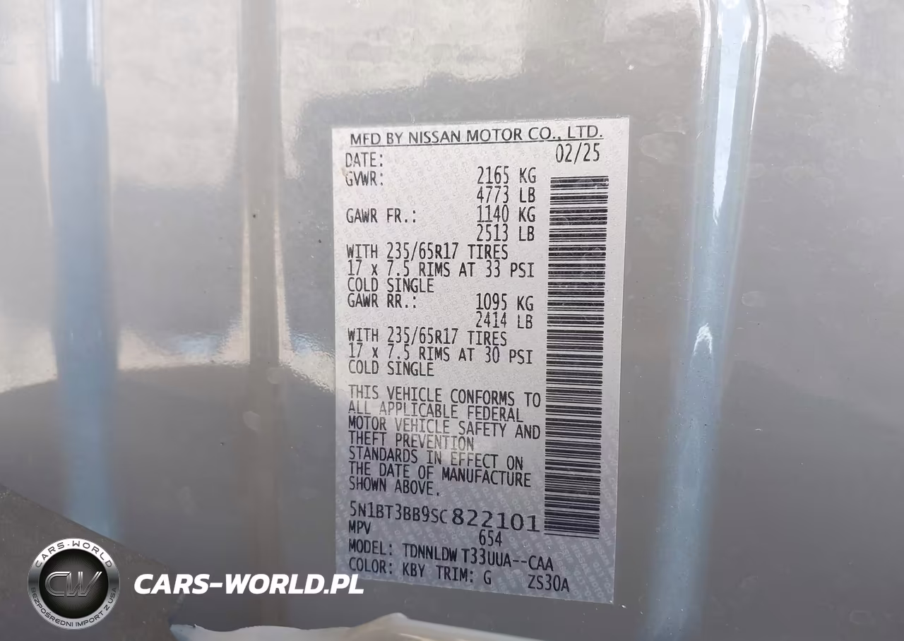 2025 Nissan Rogue Rock Creek VIN:5N1BT3BB9SC822101 - 9