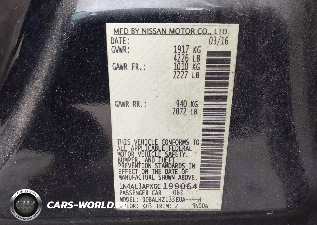 2016 Nissan Altima 2.5 Sr VIN:1N4AL3APXGC199064 - 9