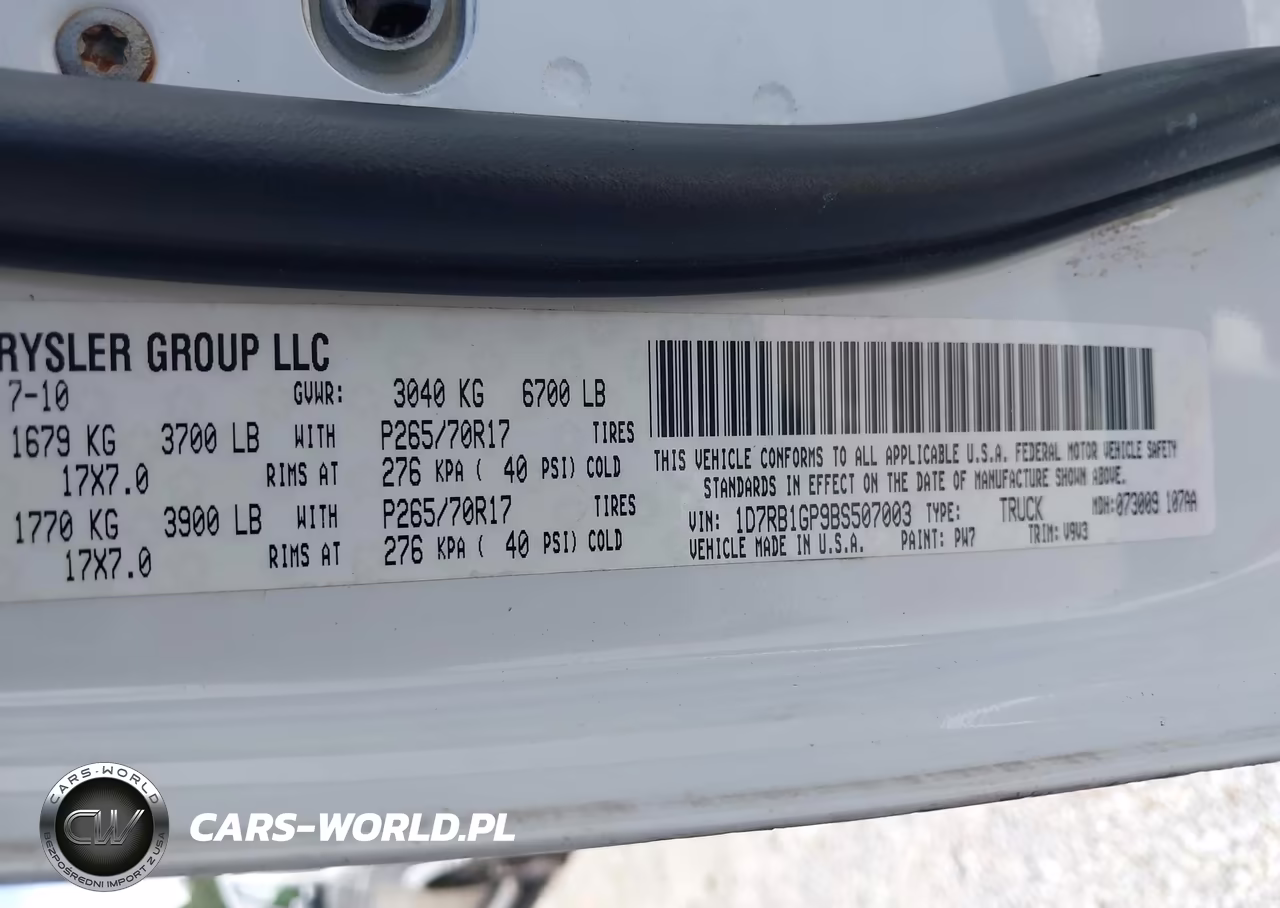 2011 Ram Ram 1500 Slt VIN:1D7RB1GP9BS507003 - 9