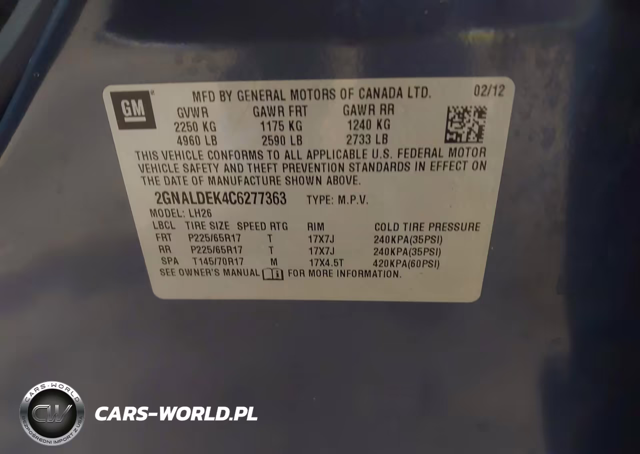 2012 Chevrolet Equinox 1Lt VIN:2GNALDEK4C6277363 - 9