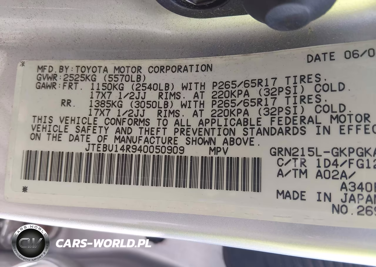 2004 Toyota 4Runner Sr5 V6 VIN:JTEBU14R940050909 - 9