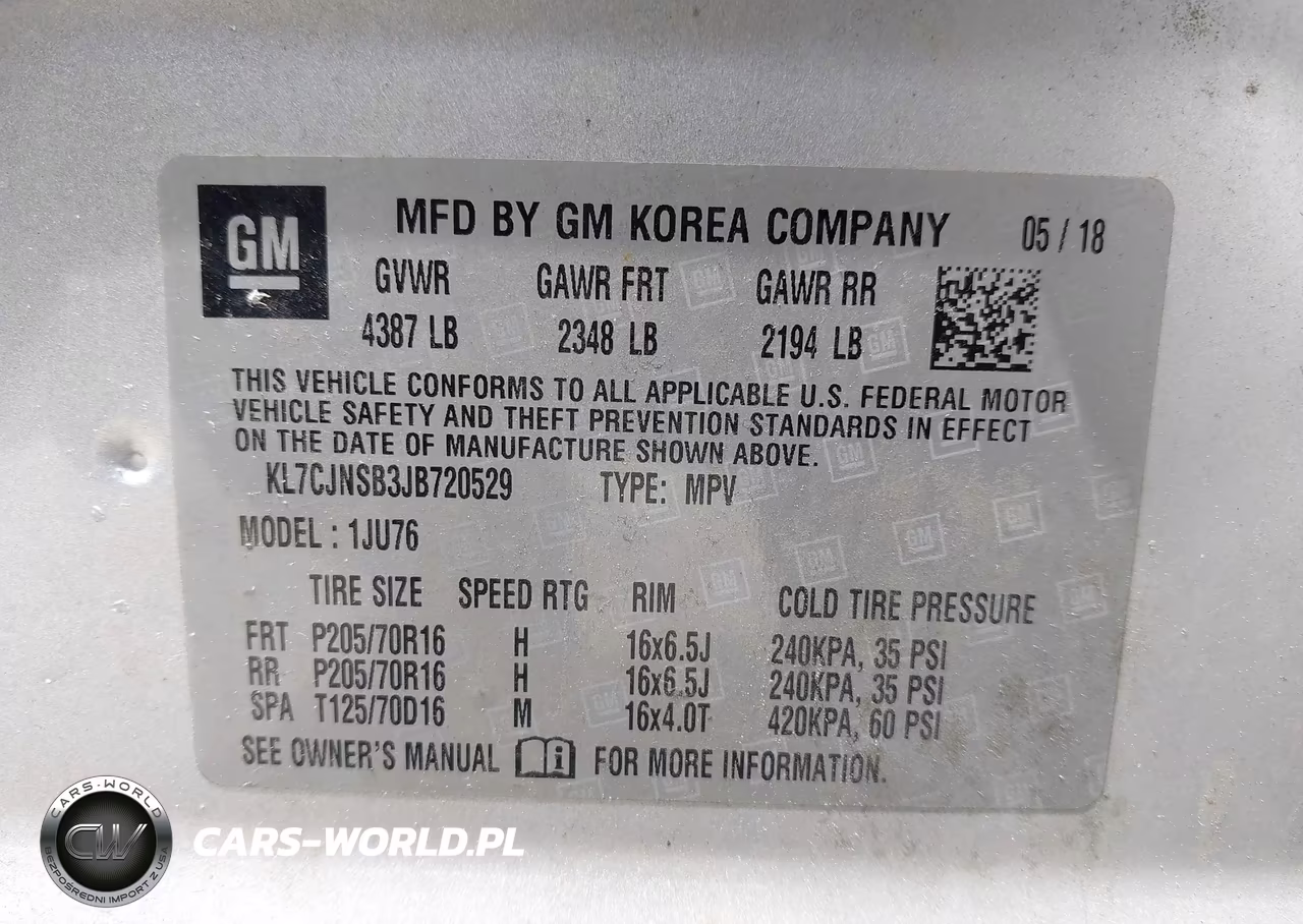 2018 Chevrolet Trax Ls VIN:KL7CJNSB3JB720529 - 9
