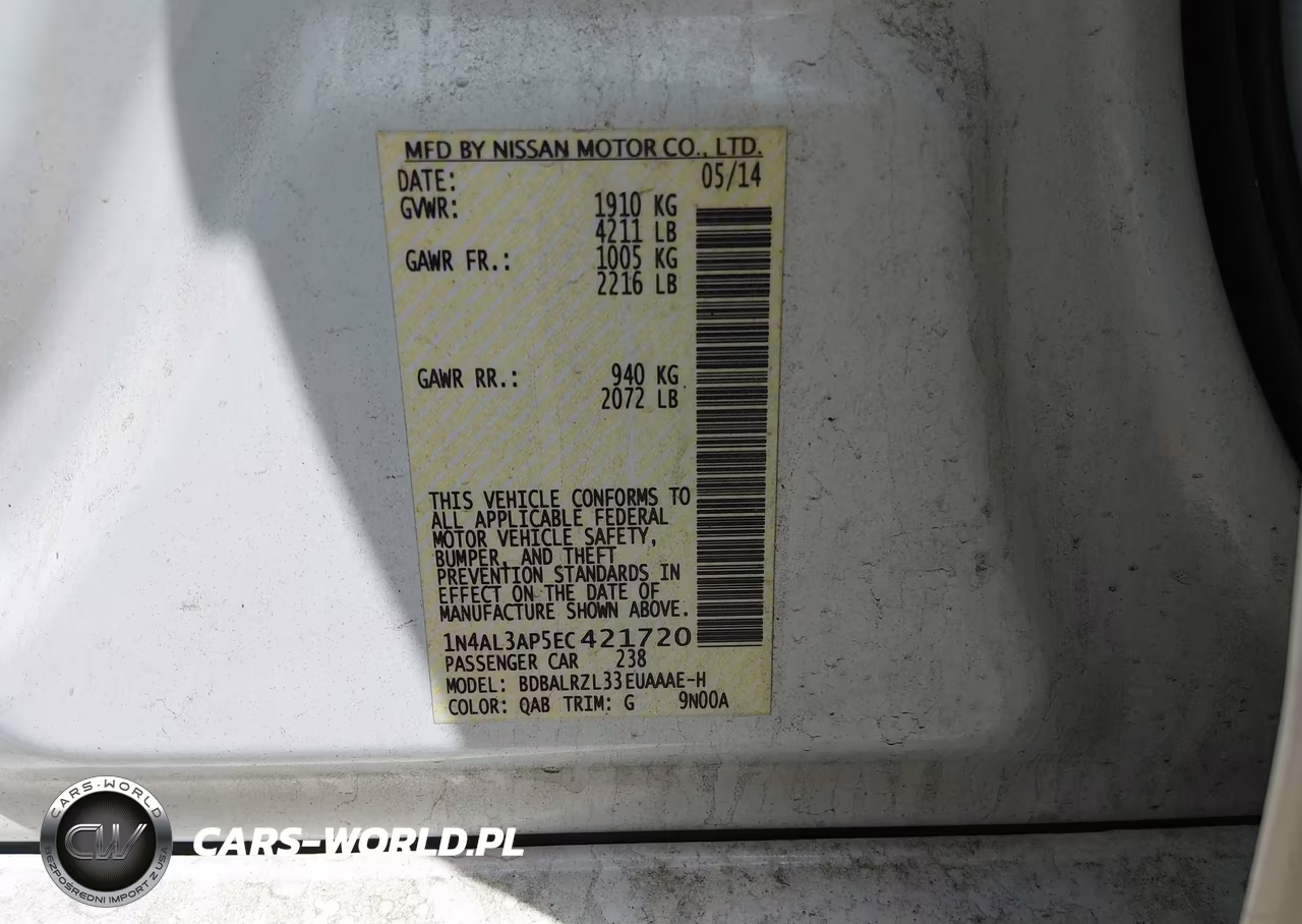 2014 Nissan Altima 2.5 S VIN:1N4AL3AP5EC421720 - 9