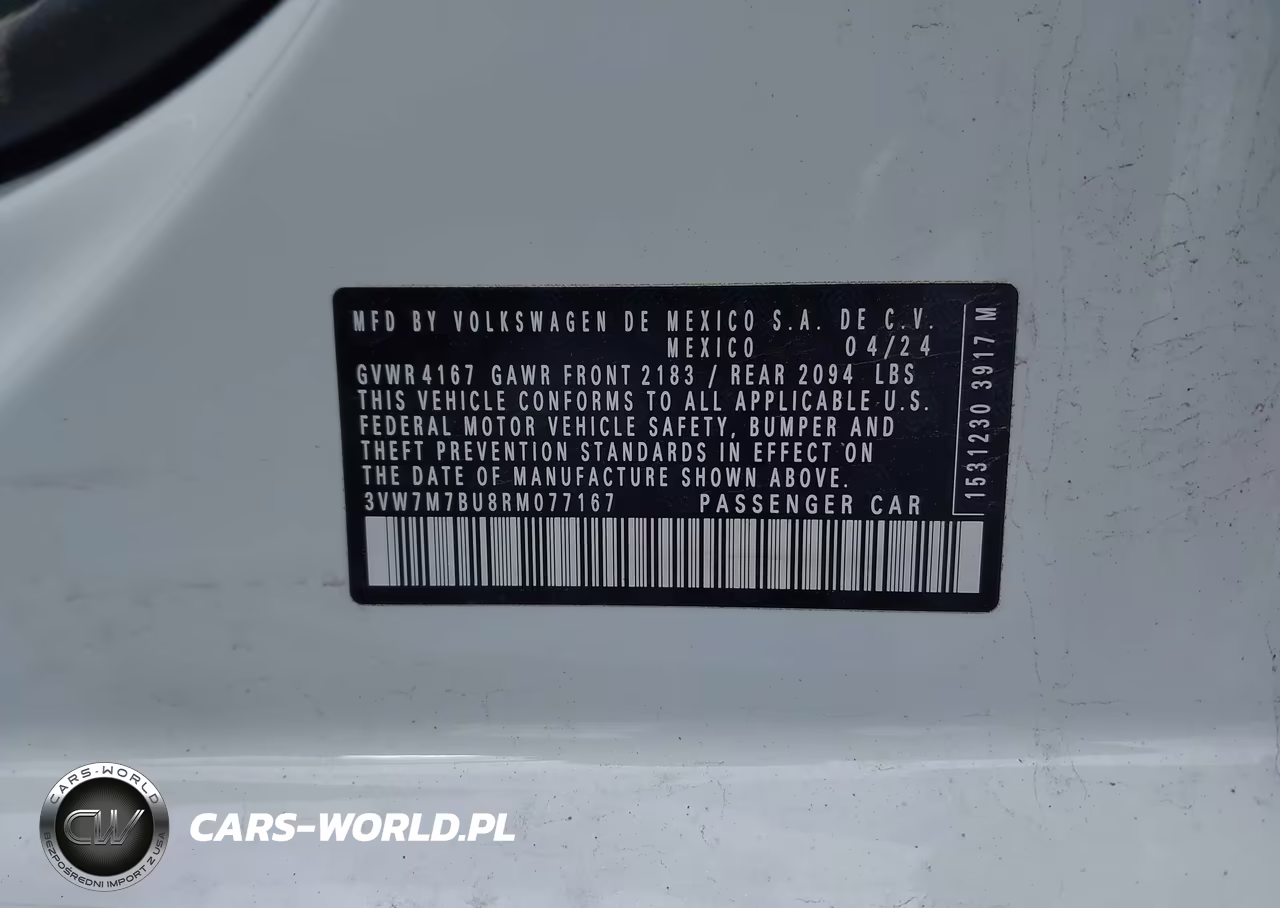 2024 Volkswagen Jetta 1.5T Se VIN:3VW7M7BU8RM077167 - 9