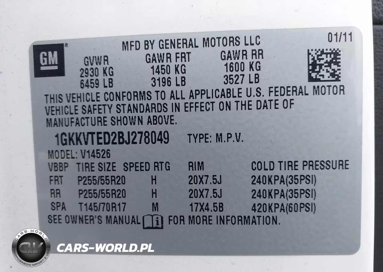 2011 GMC Acadia Denali VIN:1GKKVTED2BJ278049 - 9
