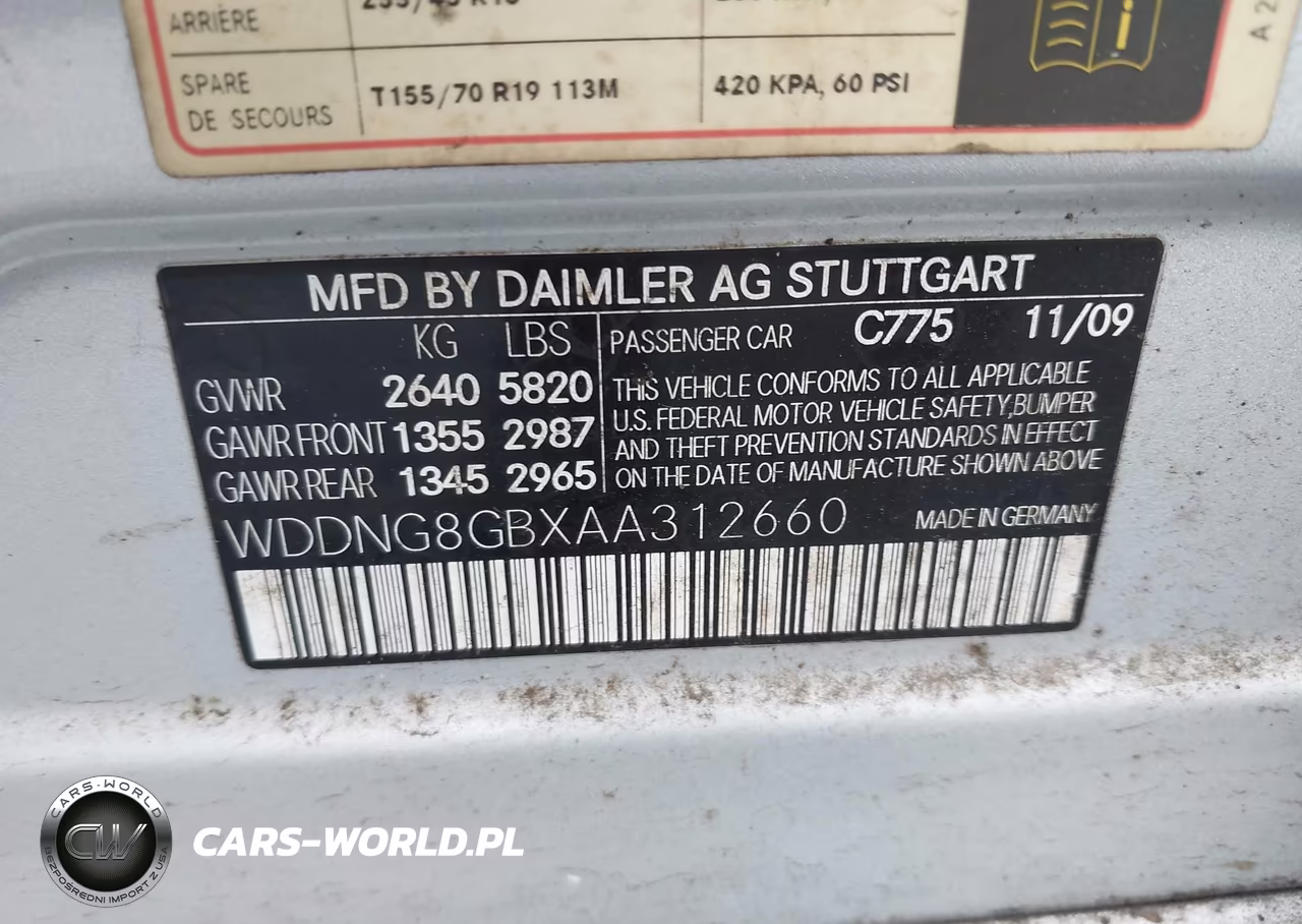 2010 Mercedes-Benz S 550 4Matic VIN:WDDNG8GBXAA312660 - 9
