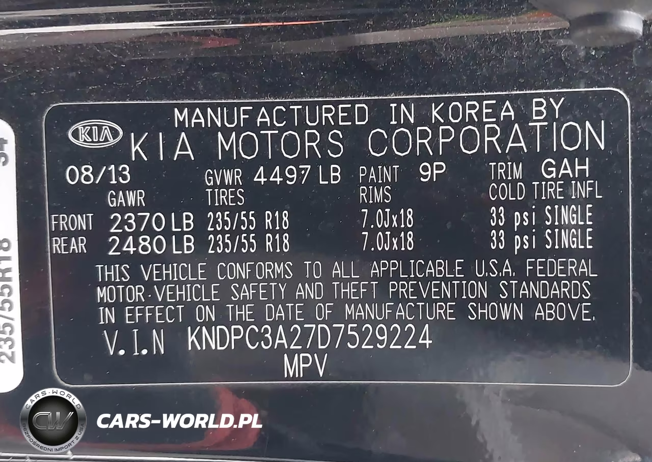 2013 Kia Sportage Ex VIN:KNDPC3A27D7529224 - 9