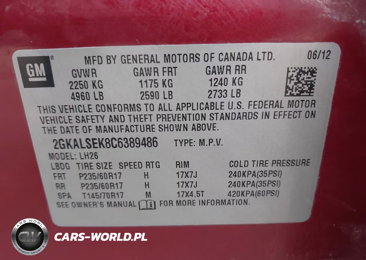 2012 GMC Terrain Sle-2 VIN:2GKALSEK8C6389486 - 9