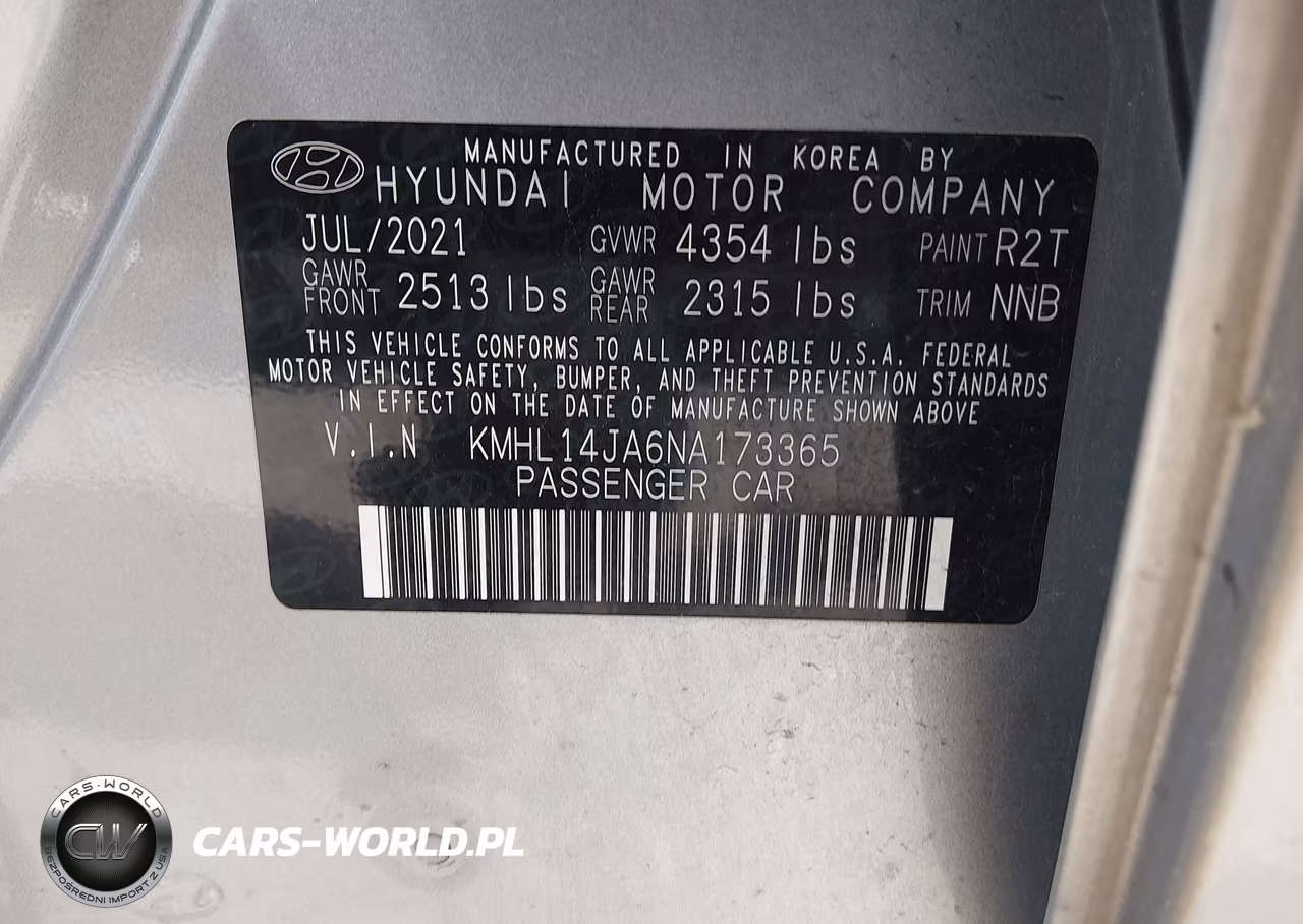 2022 Hyundai Sonata Sel VIN:KMHL14JA6NA173365 - 9