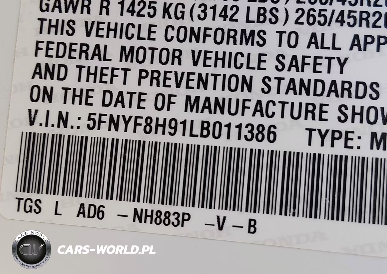 2020 Honda Passport Awd Touring VIN:5FNYF8H91LB011386 - 9