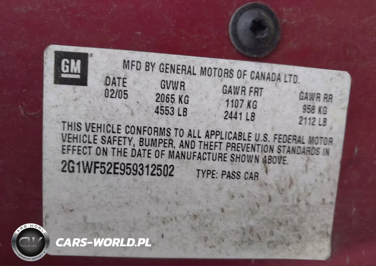 2005 Chevrolet Impala VIN:2G1WF52E959312502 - 9