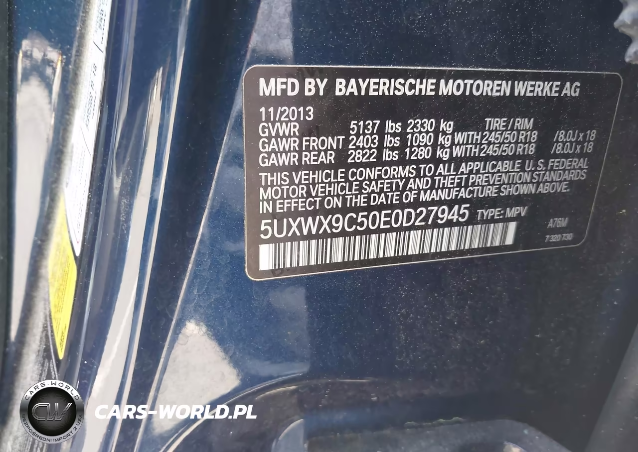 2014 BMW X3 xDrive28I VIN:5UXWX9C50E0D27945 - 9