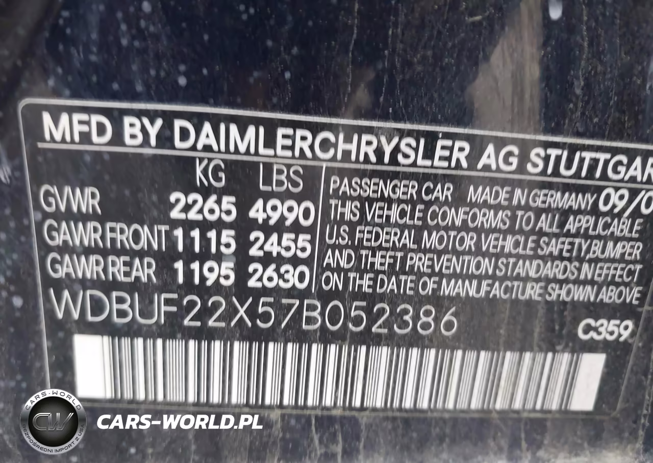 2007 Mercedes-Benz E 320 Bluetec VIN:WDBUF22X57B052386 - 9