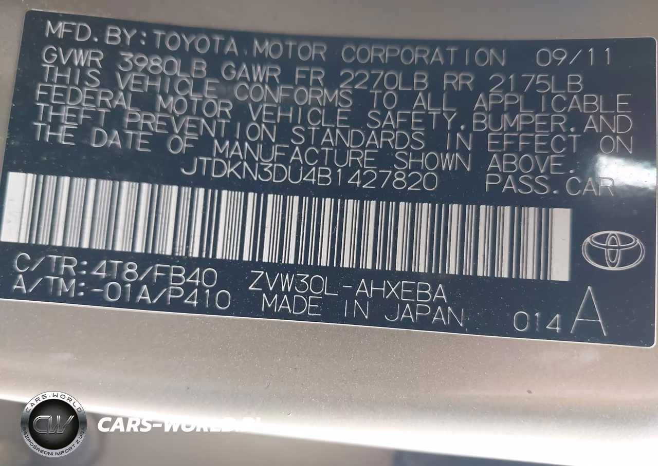 2011 Toyota Prius Three VIN:JTDKN3DU4B1427820 - 9