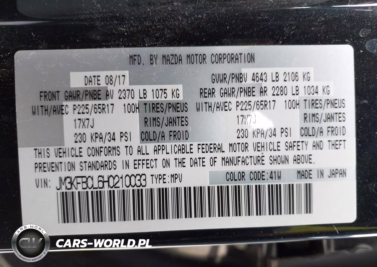 2017 Mazda Cx-5 Touring VIN:JM3KFBCL6H0210033 - 9