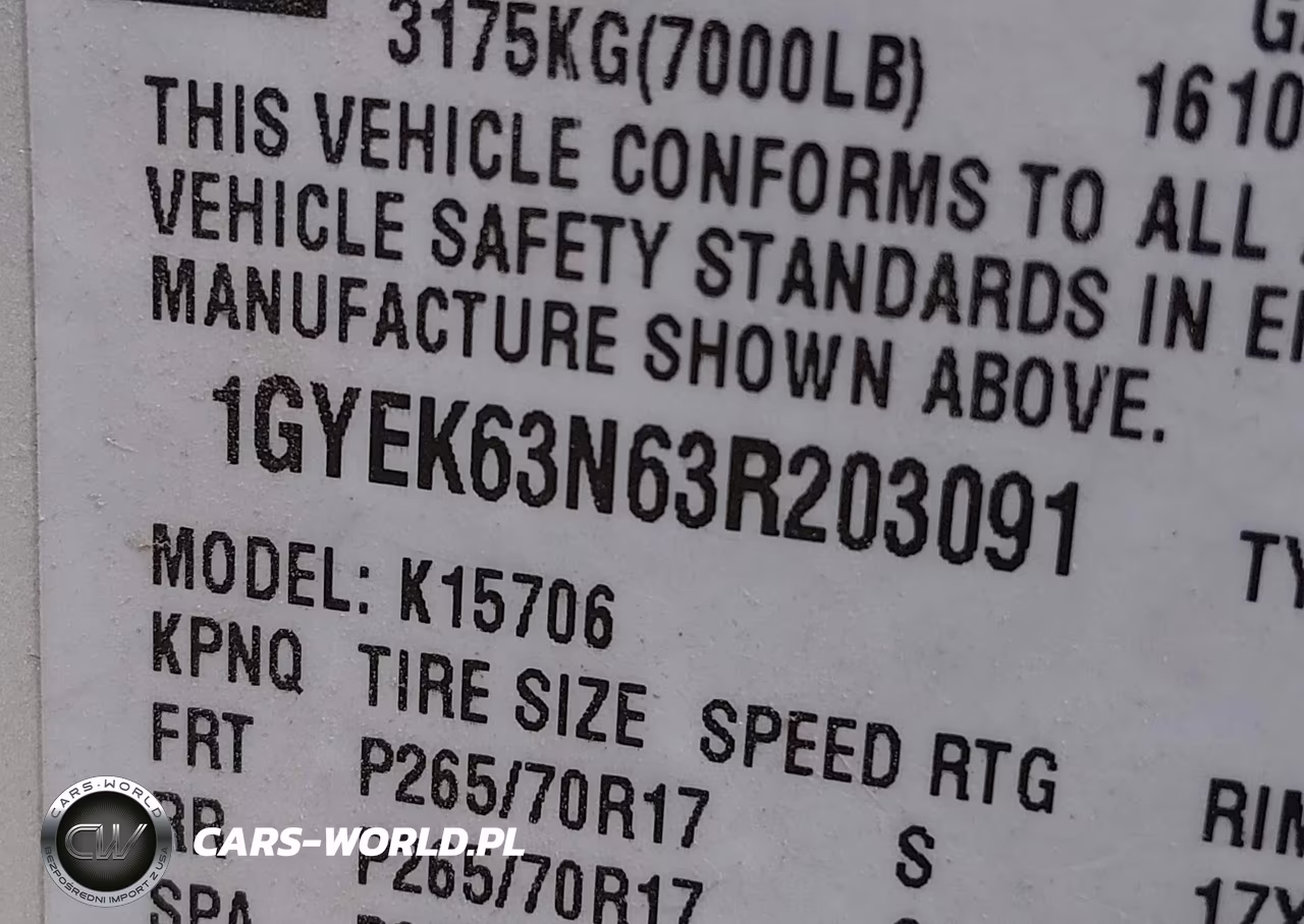 2003 Cadillac Escalade Standard VIN:1GYEK63N63R203091 - 9