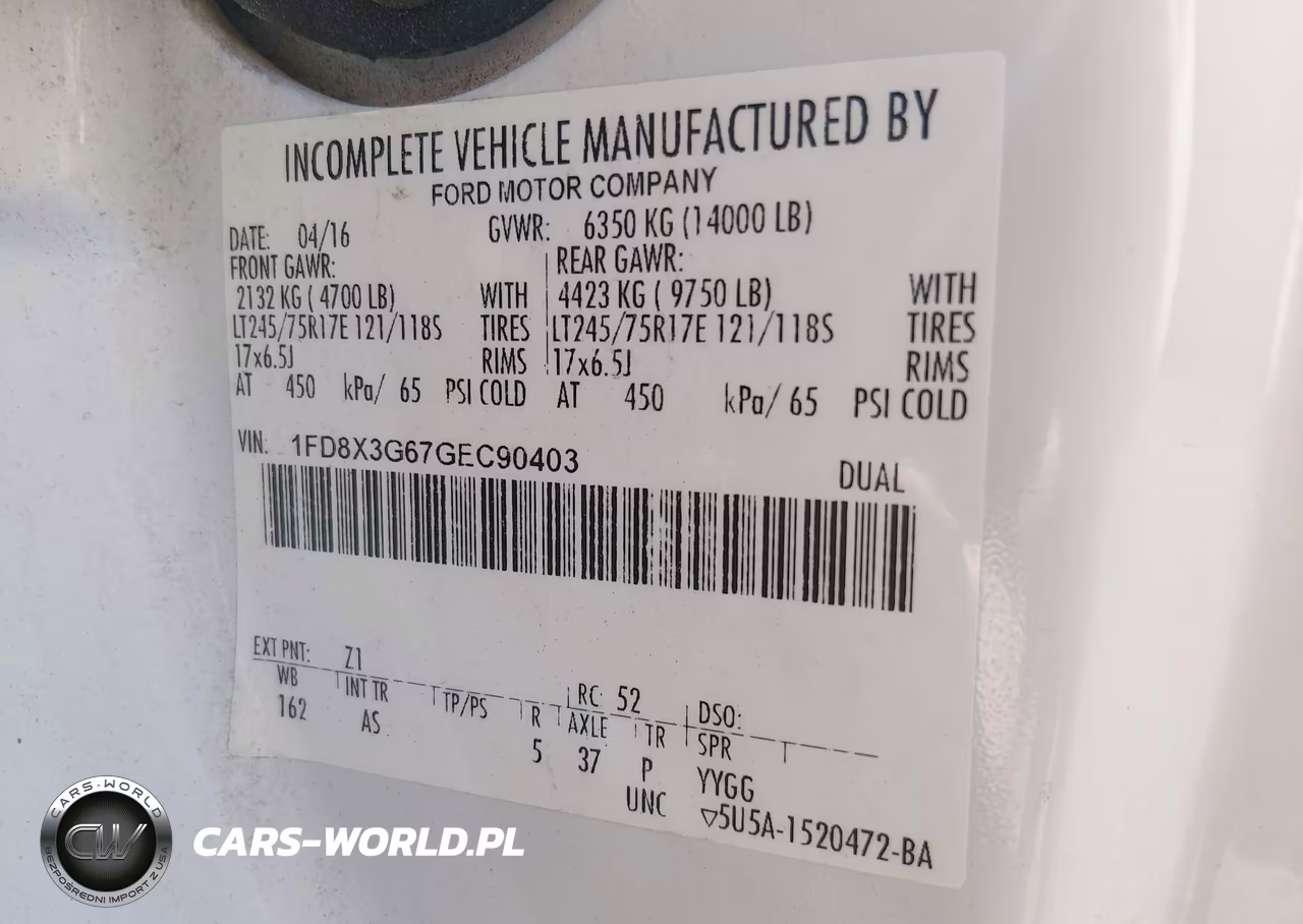 2016 Ford F-350 Chassis Xl VIN:1FD8X3G67GEC90403 - 9