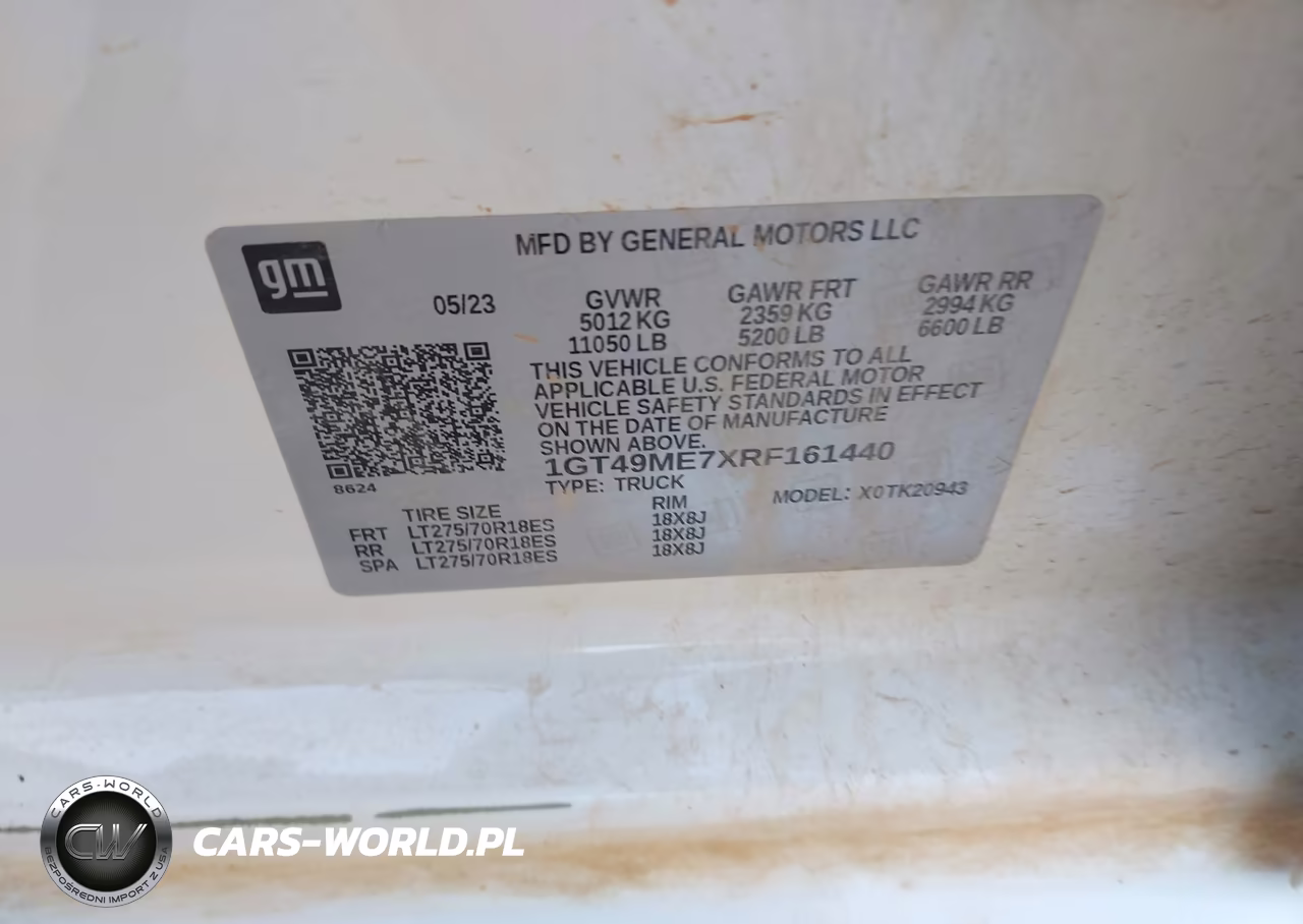 2024 GMC Sierra 2500Hd 4Wd Long Bed Sle VIN:1GT49ME7XRF161440 - 8